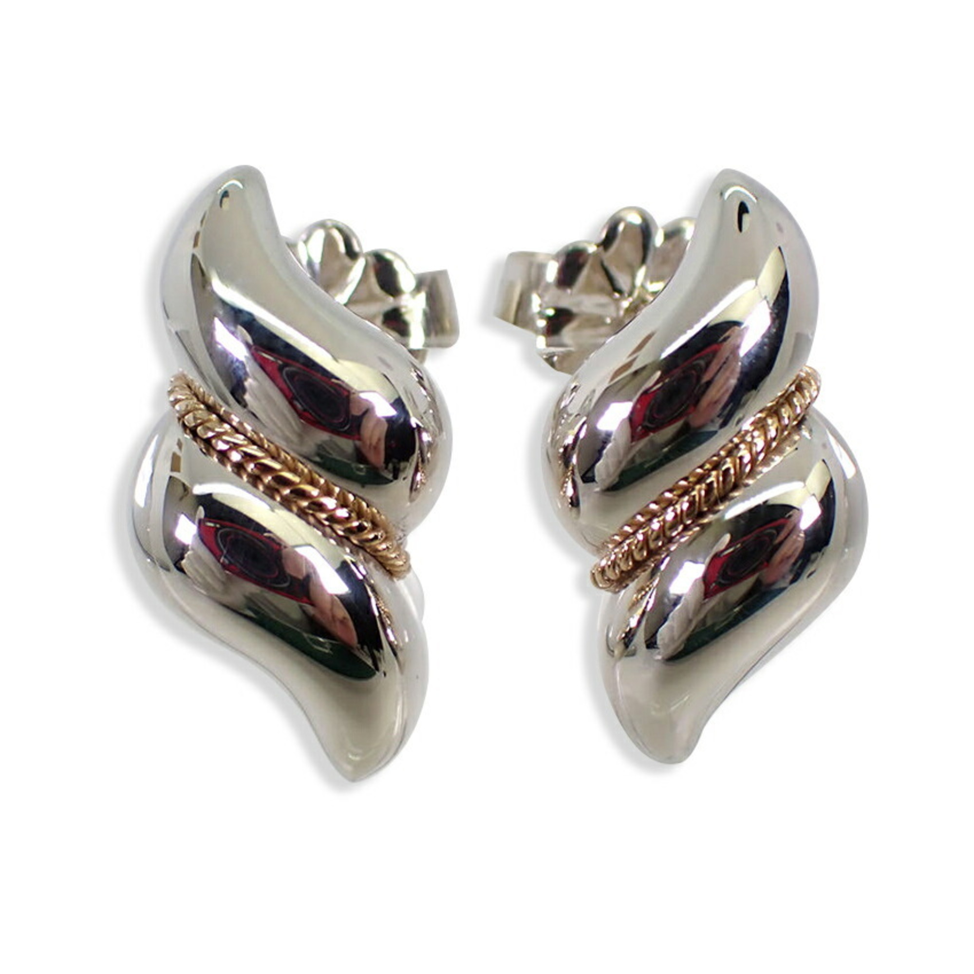 Tiffany Tiffany 925 585 Shell Combination Earrings